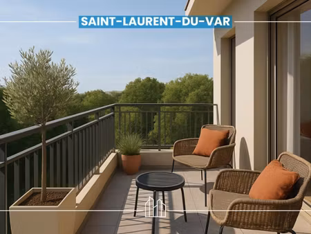 vente appartement neuf 2 pièces 45m2 saint-laurent-du-var - 296000 € - surface privée