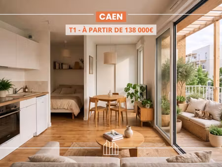 vente appartement neuf 1 pièces 24m2 caen - 152000 € - surface privée