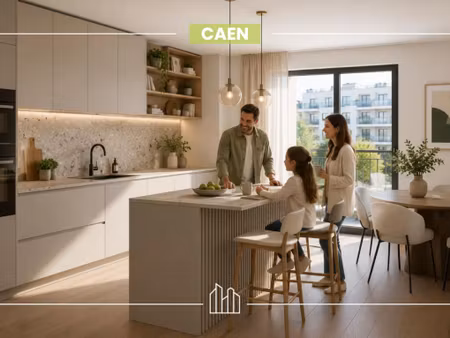 vente appartement neuf 3 pièces 59m2 caen - 251000 € - surface privée