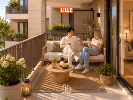 vente appartement neuf 3 pièces 676m2 euralille - 384000 € - surface privée