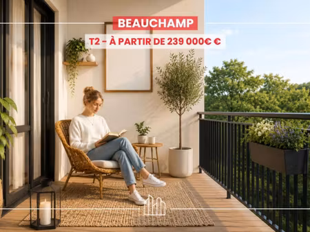 vente appartement neuf 2 pièces 41m2 beauchamp - 242000 € - surface privée