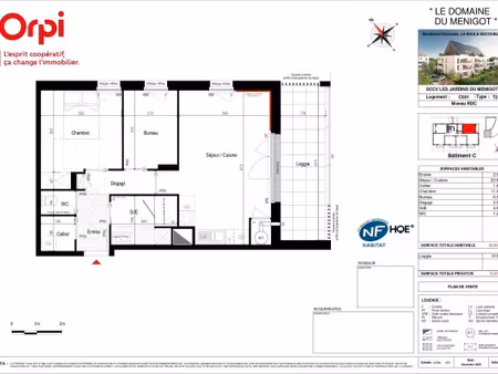 vente appartement 2 pièces 53 m² la baule-escoublac (44500)