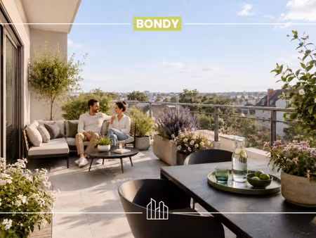 vente appartement neuf 3 pièces 59m2 bondy - 299900 € - surface privée