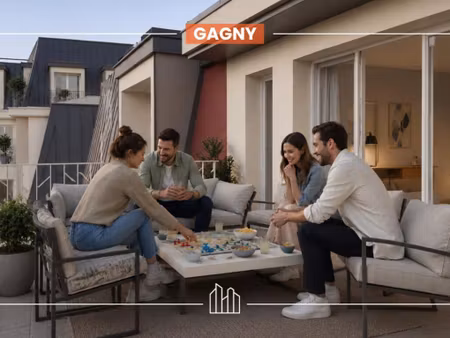vente appartement neuf 3 pièces 70m2 gagny - 317345 € - surface privée