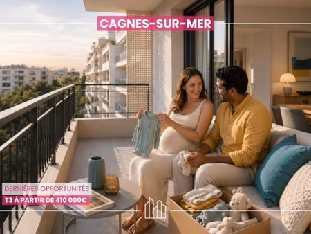 vente appartement neuf 3 pièces 61m2 cagnes-sur-mer - 429000 € - surface privée