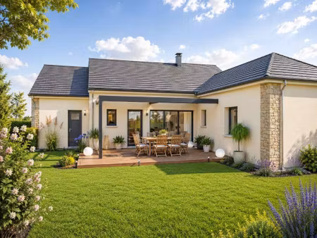 terrain avec maison neuve à vendre