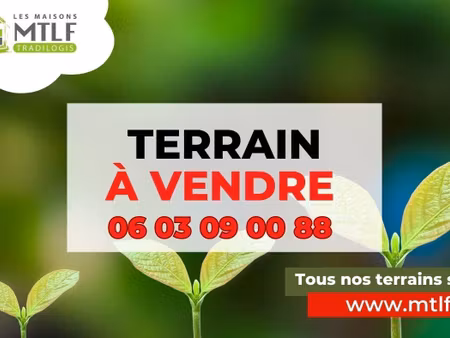 terrain constructible viabilisé à vendre