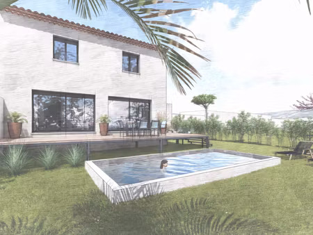 terrain avec maison neuve à vendre