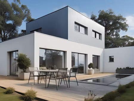 terrain avec maison neuve à vendre