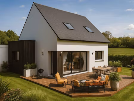terrain avec maison neuve à vendre