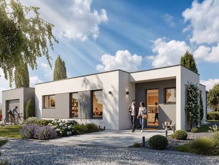 terrain avec maison neuve à vendre