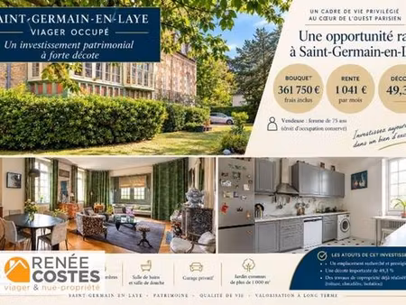 viager occupé - f74 ans - st germain en laye (78100)