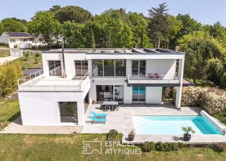 vue  lumière  horizon : villa contemporaine d'exception aux portes de périgueux