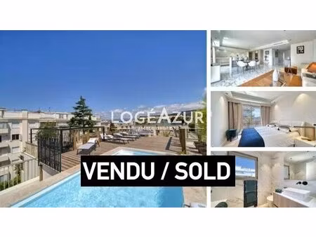 exceptionnel - cannes palm beach 4 pieces - toit terrasse et piscine privée