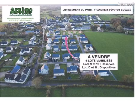 1 parcelles viabilisées a yvetot bocage