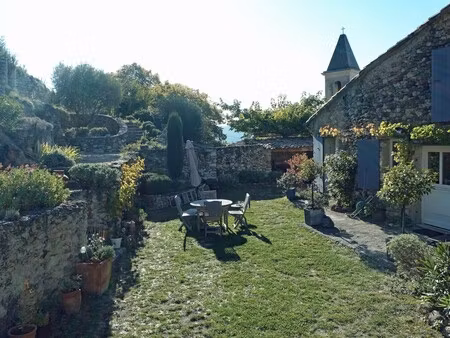 mas de village restauré à vendre drome provençale  vue exceptionnelle  terrain  piscine. r