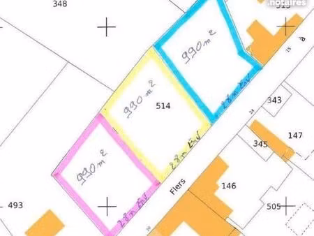 terrain 990 m² ecoivres