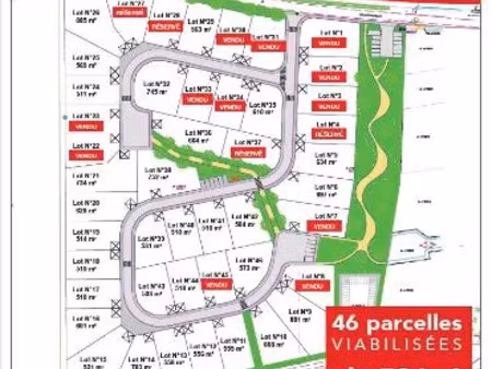 vente terrain 561 m² à brugny-vaudancourt (51530)  72 000 €