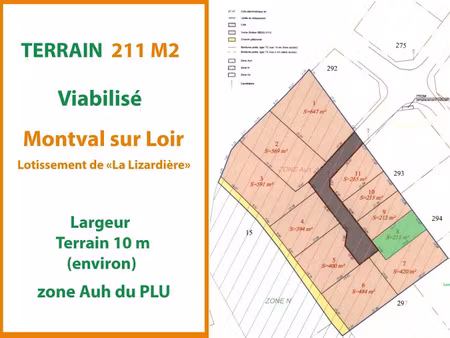 vente terrain 211 m² à nogent-sur-loir (72500)  21 990 €