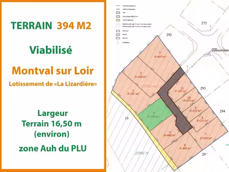 vente terrain 394 m² à nogent-sur-loir (72500)  39 460 €