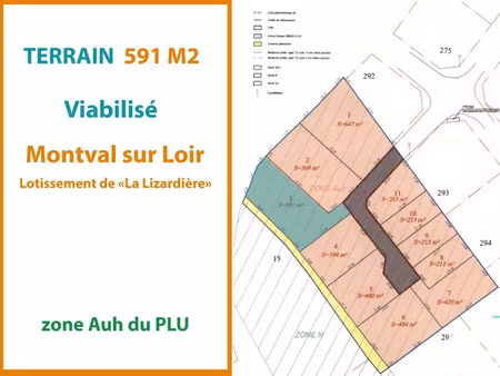 vente terrain 591 m² à nogent-sur-loir (72500)  57 190 €
