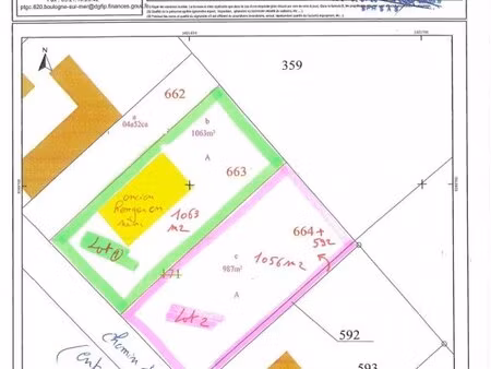 en vente terrain non constructible 1 063 m² – 58 960 € |alembon