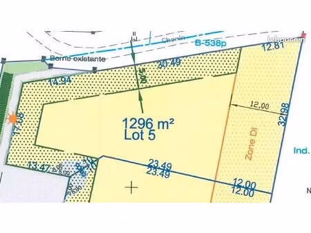 terrain 1296 m² belhade