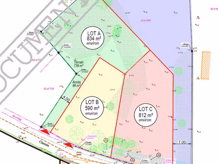 en vente terrain constructible 8 34 ares – 79 500 € |la barre-de-monts