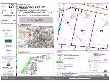 vente terrain à la roche-sur-yon saint andré d'ornay - zone sud-ouest (85000) : à vendre /