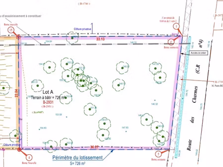 vente terrain 726 m² à lévis-saint-nom (78320)  98 000 €