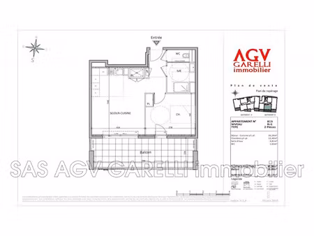 vente appartement 2 pièces 45.08 m² à cap-d'ail (06320)  450 000 €