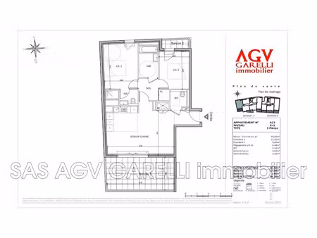 vente appartement 3 pièces 65.4 m² à cap-d'ail (06320)  610 000 €