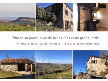 maison en pierre avec de belles vues et un grand jardin mont