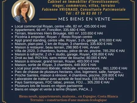 vente maison 4 pièces 80 m² royan (17200)