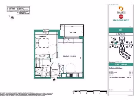 vente appartement 2 pièces 44 m² bourg-en-bresse (01000)