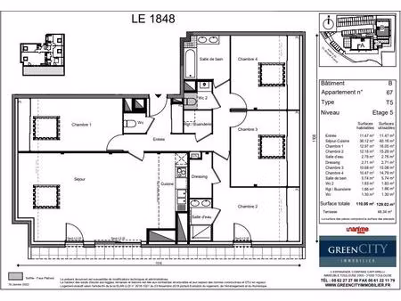vente appartement 5 pièces 110 m² cluses (74300)