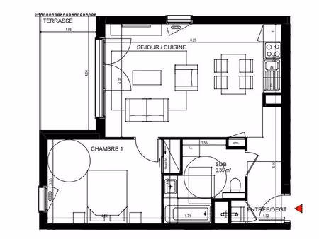 vente appartement 2 pièces 47 m² ornex (01210)