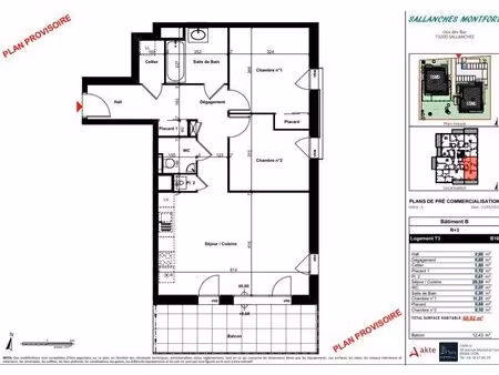 vente appartement 3 pièces 68 m² sallanches (74700)