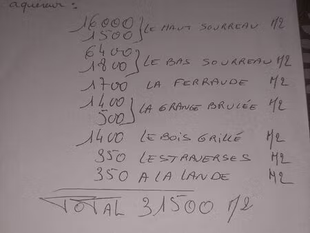 vend terrain agricole