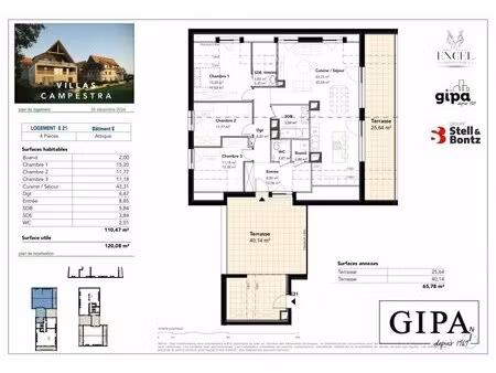 en vente appartement 110 47 m² – 439 000 € |breuschwickersheim