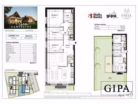 en vente appartement 86 55 m² – 365 000 € |breuschwickersheim