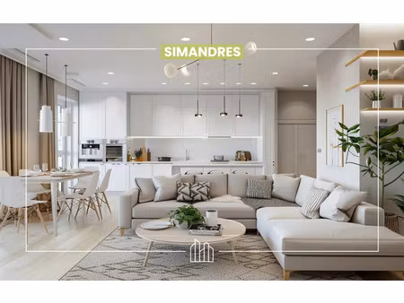 vente appartement neuf 4 pièces 78m2 simandres - 349500 € - surface privée