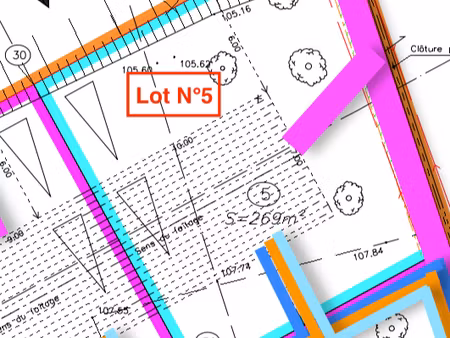 terrain 269m2 viabilisé non plat