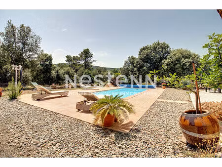 a vendre ampus - maison mitoyenne avec t2 et piscine - 9000 m² de terrain au calme