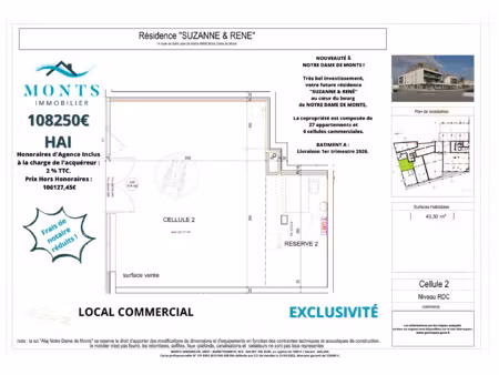 vente bureaux et commerces à notre-dame-de-monts (85690) : à vendre / notre-dame-de-monts