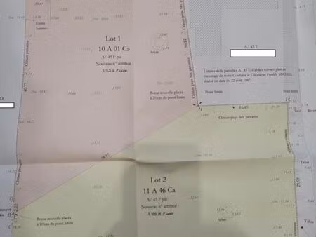 terrain de 11 ares 46 centiares (lot 2)