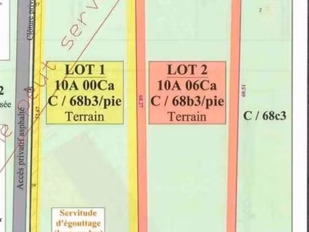 terrain de 10 ares 06 ca