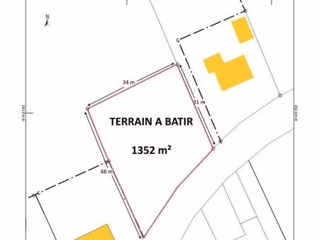 terrain 1000 m² aire