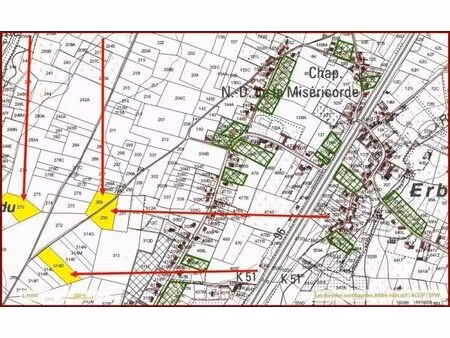 terrains en zone agricole à erbisoeul