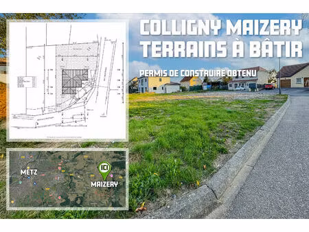 terrain à bâtir de 5a 24 ca à colligny maizery
